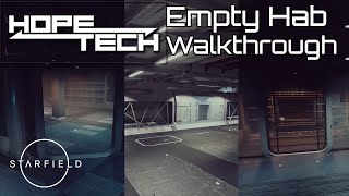 Hope Tech Empty Hab Interior Showcase  Starfield [upl. by Schilling]