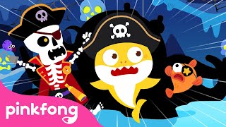 Chumbala Cachumbala Esqueletos Piratas💀  Tiburón Bebé  Halloween  Pinkfong Canciones Infantiles [upl. by Zeta897]