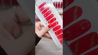 Chinese red the nail art stickers are also waterproof and strong super nicelooking manicure [upl. by Ardien]