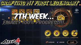 Mir4 7th Week Crafting my First legendary weapon as a low level done [upl. by Vod]