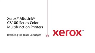 Xerox C8100 Color Printer  Replacing the Toner Cartridge [upl. by Manaker]