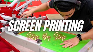 SCREEN PRINTING Custom Hoodies From Start To Finish [upl. by Weiner906]