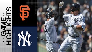 Giants vs Yankees Game Highlights 4223  MLB Highlights [upl. by Elayne]