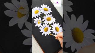 Beautiful daisies in onestroke artvideo artwork viral flowerpainting wocol [upl. by Haugen]