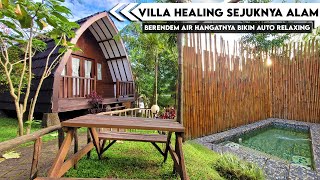 VILLA KOLAM AIR PANAS  Review Villa Signature Wooden Cabin MIRACLE SIGNATURE HILLS Ciater Subang [upl. by Harriet]