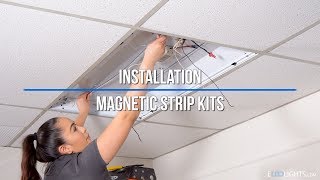 How to Install LED Magnetic Strip Lights in Fluorescent Troffers [upl. by Witha19]