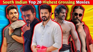 South Indian Top 20 Highest Grossing Movies 🤯 [upl. by Ariahs]