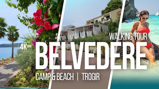 Trogir Beaches Beach Belvedere Seget Vranjica Beach and Beach Camp [upl. by Iturk]