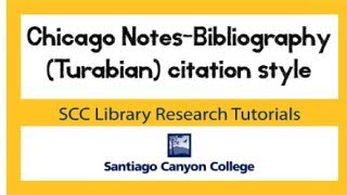 Chicago Notes Bibliogaphy Turabian [upl. by Adnohral536]