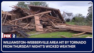 WilliamstonWebberville area hit by tornado from Thursday nights wicked weather [upl. by Alcinia]