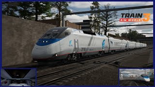 Trying out the Amtrak Acela Express cab ride to Boston  Train Sim World 3 [upl. by Ariada471]