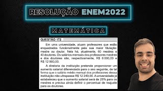 ENEM 2022 Em uma universidade atuam professores que estão enquadrados funcionalmente pela sua maior [upl. by Aikehs]