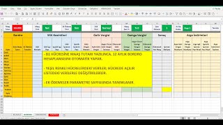 EXCEL SiZE MAAŞ BORDROSU SİMULASYONU [upl. by Aisan]