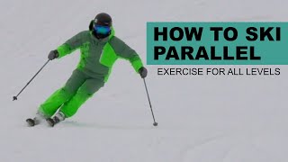 how to ski parallel basic to advanced exercise to improve your skiing [upl. by Bergerac819]