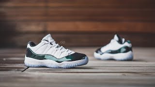 Air Jordan 11 Retro Low quotEmeraldquot Iridescent Review amp OnFeet [upl. by Pet919]