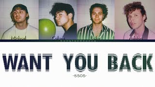 5SOS  Want You Back  color coded lyrics [upl. by Trill]