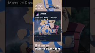 Kawaki Saves Naruto From Borushiki Massive Rasengan🔥 naruto anime boruto edit fyp reels [upl. by Ssilem]