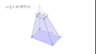 Lösen von Pyramidenstumpf Aufgaben [upl. by As]