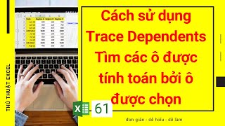 Excel 61  Cách sử dụng Trace Dependents Tìm các ô được tính toán bởi ô được chọn [upl. by Hi]