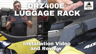 Suzuki DRZ400E Rear Fender Luggage Rack  Installation amp Review [upl. by Odravde]