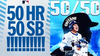 5050 Shohei Ohtani makes history with the FIRSTEVER 50HR50SB SEASON  大谷翔平ハイライト [upl. by Enilram]