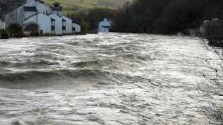 River Leven at Backbarrow in full spate [upl. by Aelaza106]