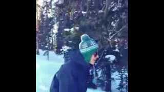 Justin Bieber snowboarding in Aspen Colorado 18 January 2014 [upl. by Aniret349]