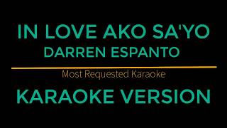 In Love Ako Sayo  Darren Espanto Karaoke Version [upl. by Scully645]