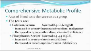 Comprehensive Metabolic Profile [upl. by Gierk]