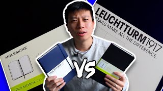 Moleskine vs Leuchtturm 1917  Writers Notebook Review  Pen Test [upl. by Tayyebeb]