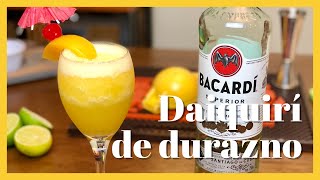 🍑 Cómo Hacer DAIQUIRÍ de DURAZNO ► Cóctel con Ron y Fruta [upl. by Mima]