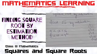 Square root by estimation [upl. by Eupheemia]