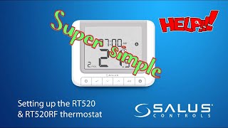 How to program a salus RT520 RF programable room thermostat the easy way [upl. by Hephzipa162]