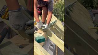 Rafter system construction rafter roof builder dewalt sparren konstruktion beam house asmr [upl. by Oiluig760]