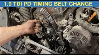 19 TDI PD Timing belt amp water pump replacement Audi A4 B5 [upl. by Valiant]