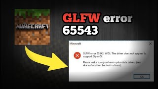 Fix glfw error 65543 minecraft tlauncher [upl. by Pardew331]