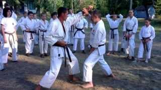 Sensei Dormenko 7 Dan kihonkumite 1 Shotokan Karate [upl. by Bertina]