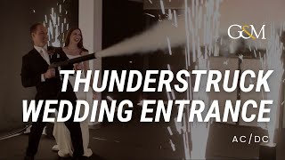 Thunderstruck Wedding Entrance at VICTORIA PARK  MC DJ Sparkulars CO2 Gun amp Lighting Hire [upl. by Aisital]