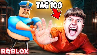 Ich ÜBERLEBE 100 TAGE in dem GRUSELIGSTEN GEFÄNGNIS Barrys Prison  Roblox [upl. by Nomelc]