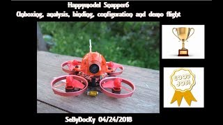 Happymodel Snapper6 unboxing analysis binding configuration and demo flight Courtesy Banggood [upl. by Pebrook442]