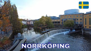 Industrilandskapet Norrköping  Virtual Walking Tour in 4K  November 2022  Sweden [upl. by Valdis]