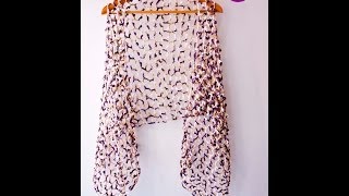 Aprende Punto Marine a crochet paso a paso y confecciona un foulard [upl. by Sorel]