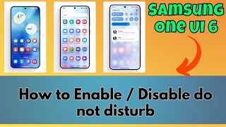 How to Enable  Disable do not disturb Samsung One UI 6  Android 14 [upl. by Pleasant943]