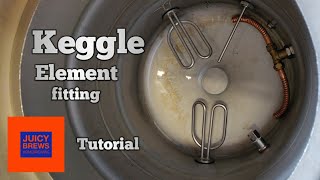 Electric element fitting keggle brewpot [upl. by Anahgem]