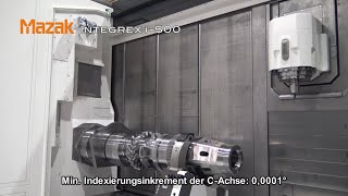 Mazak Integrex i500  5axis CNC Machine  DrehFräszentrum [upl. by Dolli]