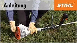 Das Starten der Motorsense STIHL FS 56 [upl. by Daggett]