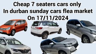 cheap 7 seaters cars for taxis in durban sunday cars flea market on 17112024 [upl. by Kristofor]