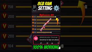 Free Fire 8gb Ram Best Sensitivity Setting ⚙️ 200 Sensitivity Best Setting 2024 In Free Fire [upl. by Rofotsirk]