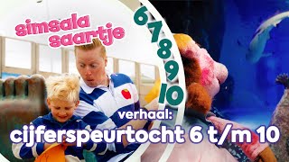 CIJFERSPEURTOCHT 6 tm 10 🖌️🔢🍎  SIMSALA SAARTJE 🐽  Educatieve kleutertelevisie  Schrijfvolgorde [upl. by Adiell]