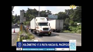 Este domingo inician desmontaje del puente modular en el km 175 ruta al Pacífico [upl. by Eilhsa113]